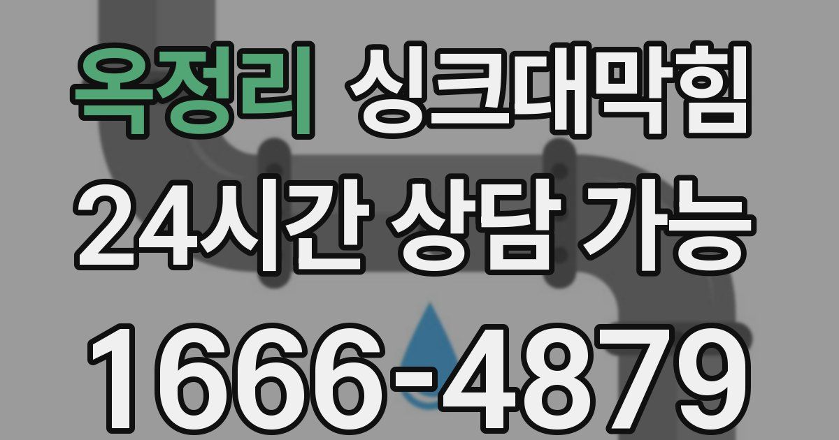 옥정리 싱크대 뚫기