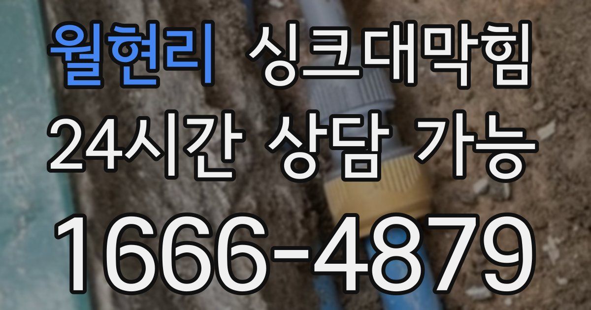 월현리 싱크대 뚫기