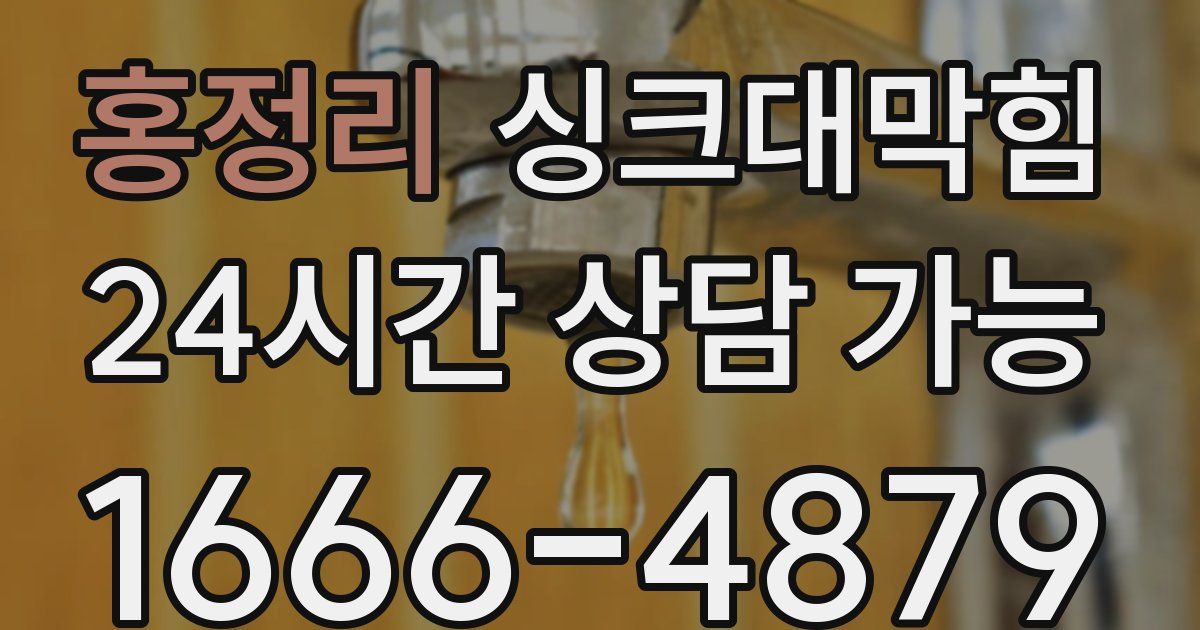 홍정리 싱크대 뚫기