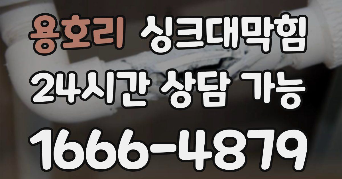 용호리 싱크대 뚫기