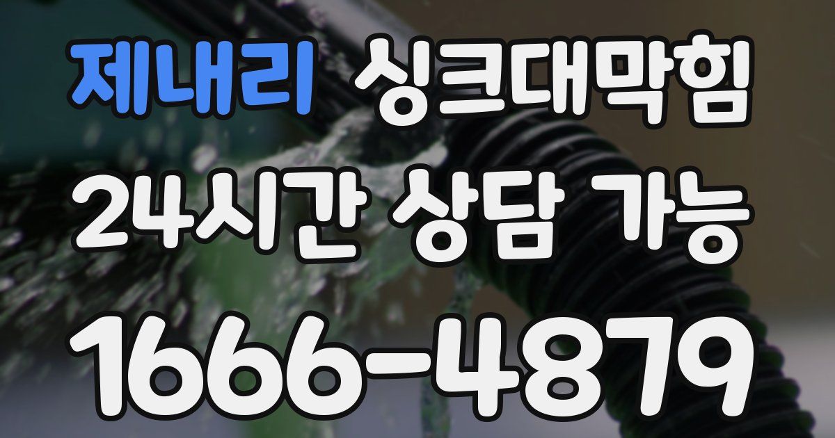 제내리 싱크대 뚫기