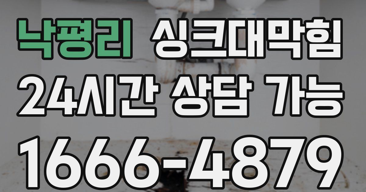 낙평리 싱크대 뚫기