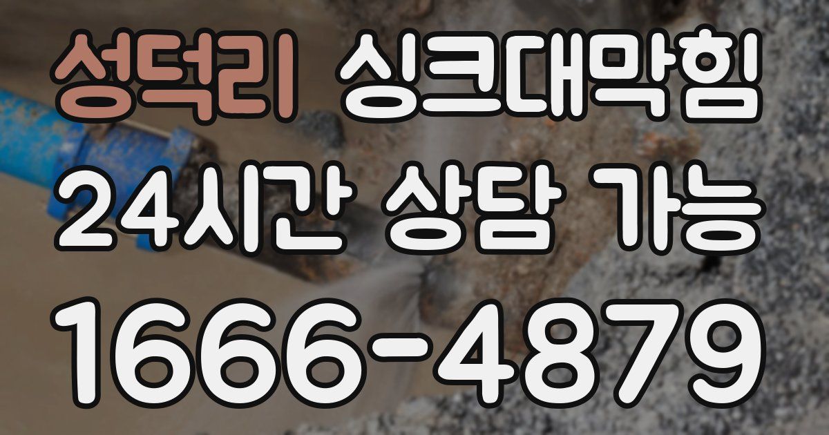 성덕리 싱크대 뚫기