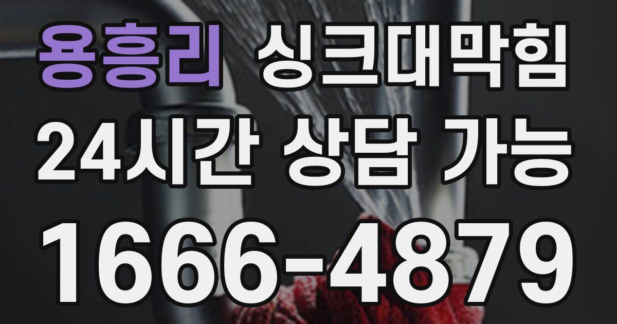 용흥리 싱크대 뚫기