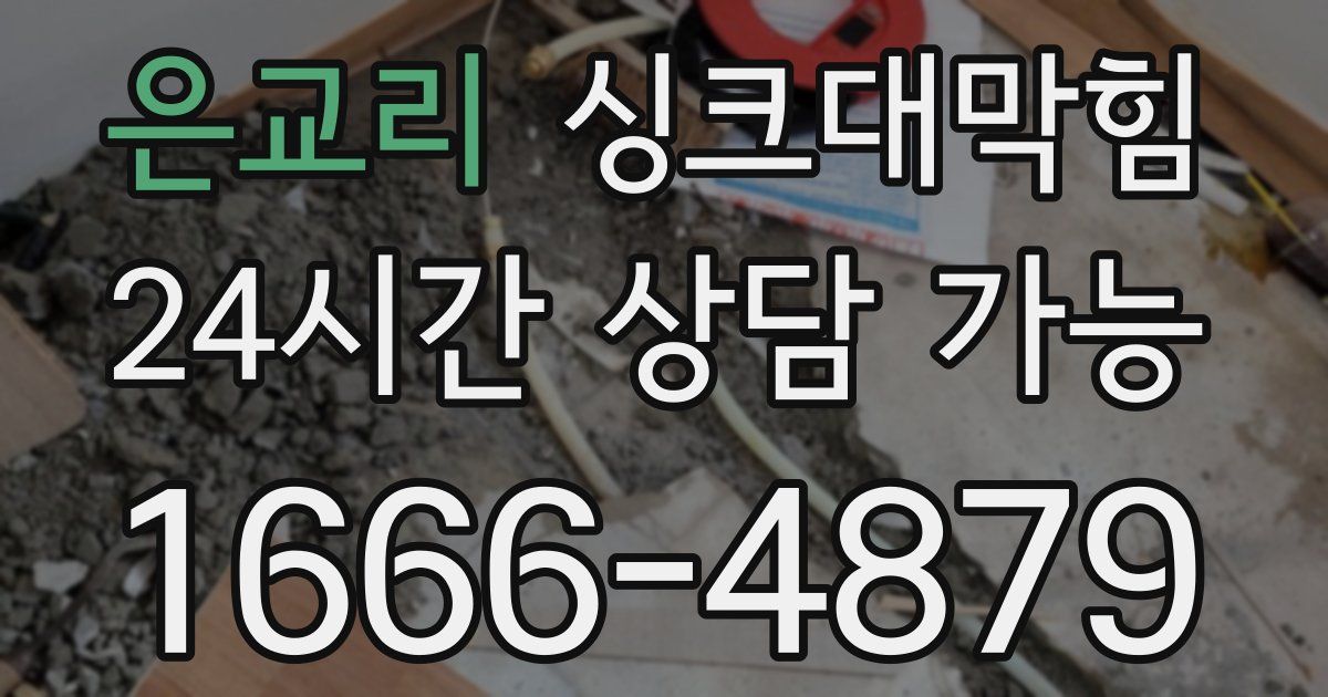 은교리 싱크대 뚫기