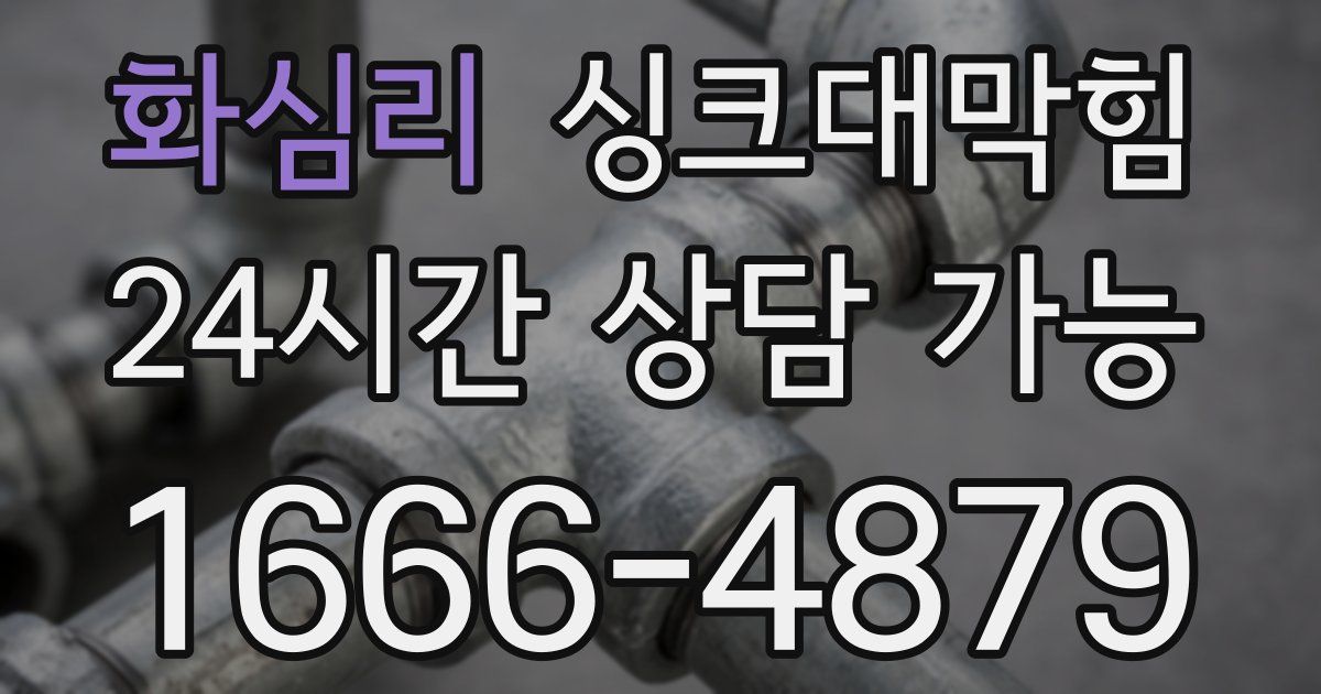 화심리 싱크대 뚫기