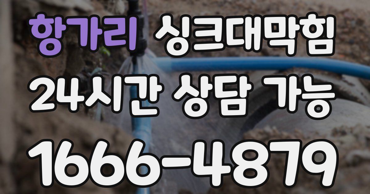 항가리 싱크대 뚫기