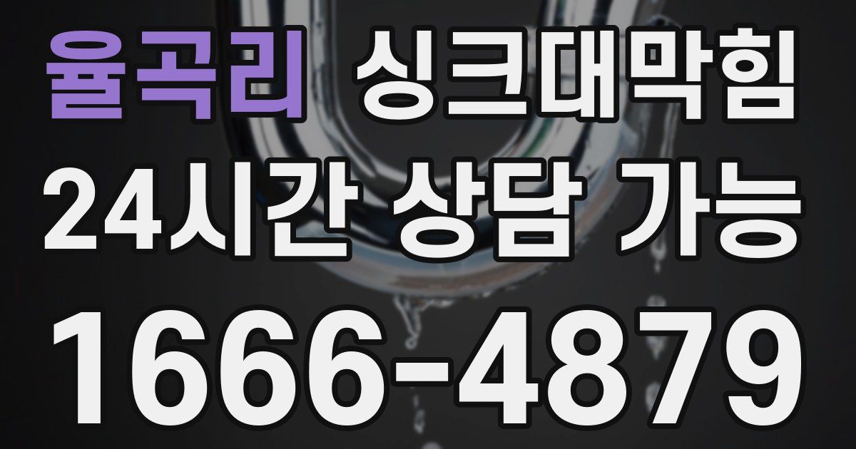 율곡리 싱크대 뚫기
