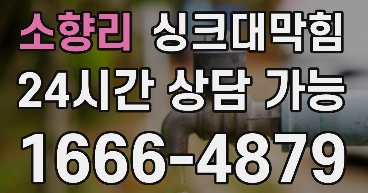 소향리 싱크대 뚫기