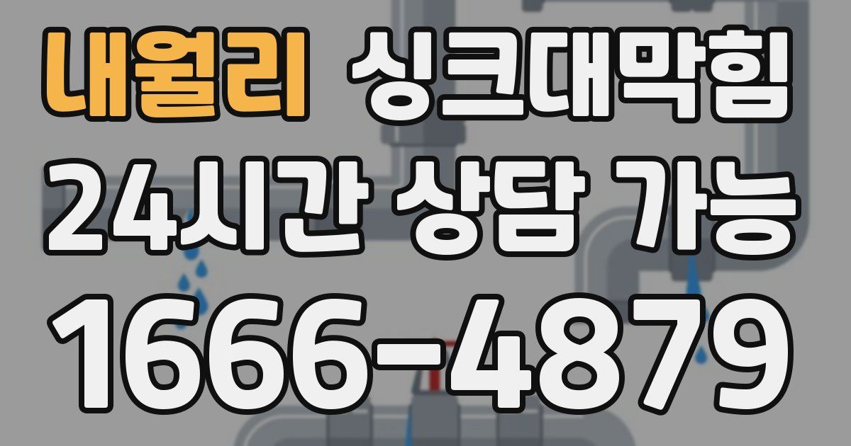 내월리 싱크대 뚫기