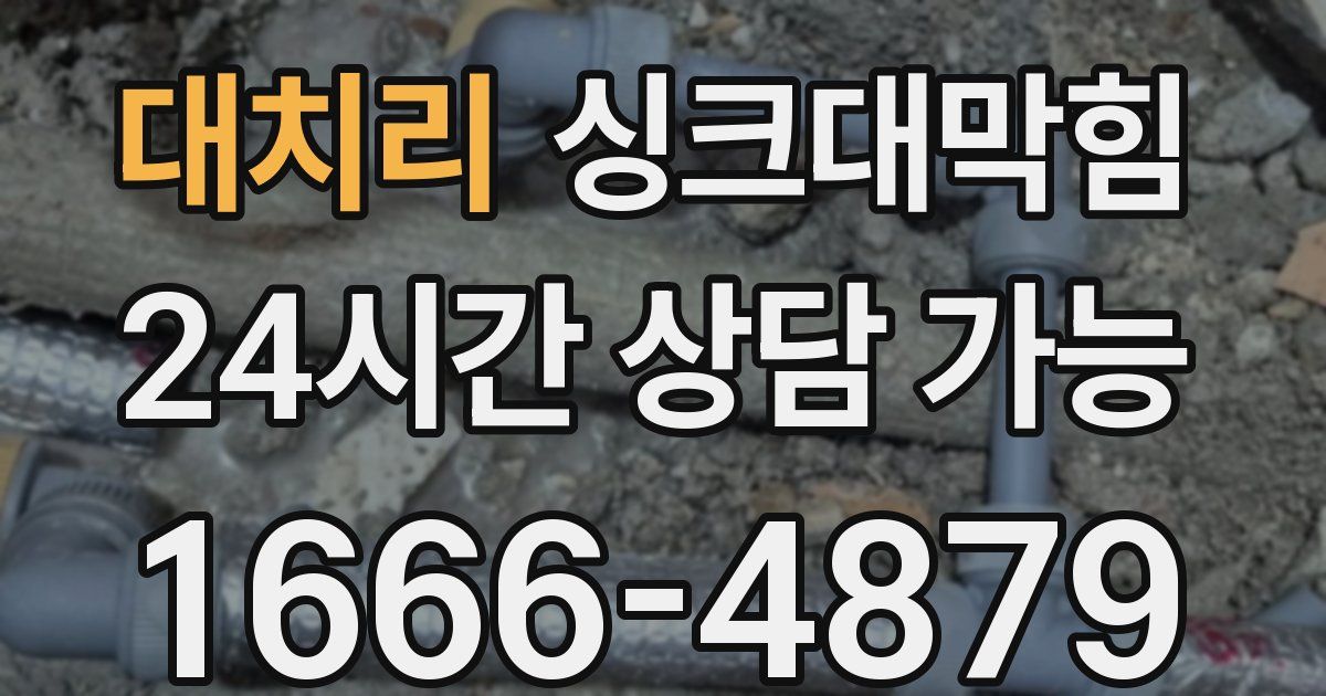 대치리 싱크대 뚫기