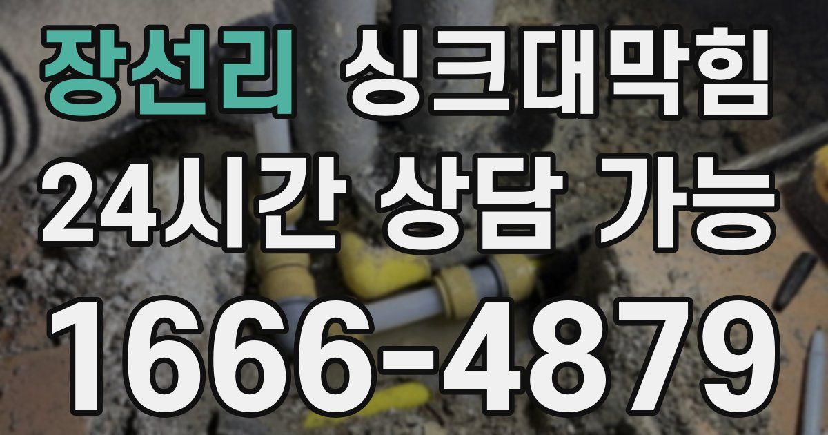 장선리 싱크대 뚫기