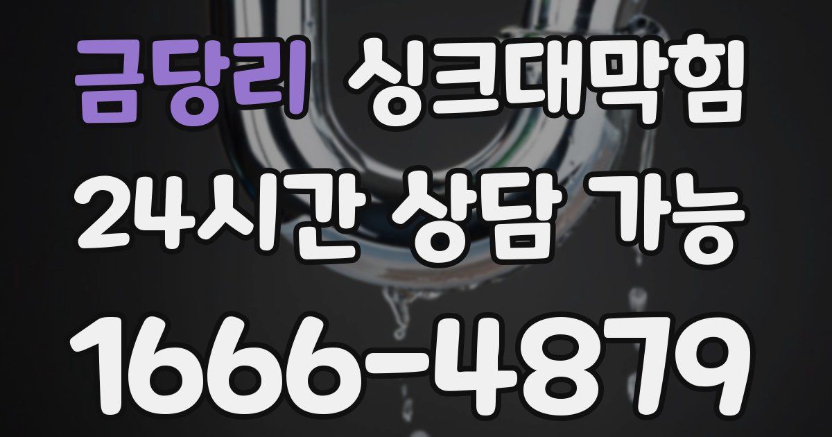 금당리 싱크대 뚫기