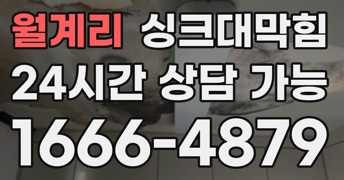 월계리 싱크대 뚫기