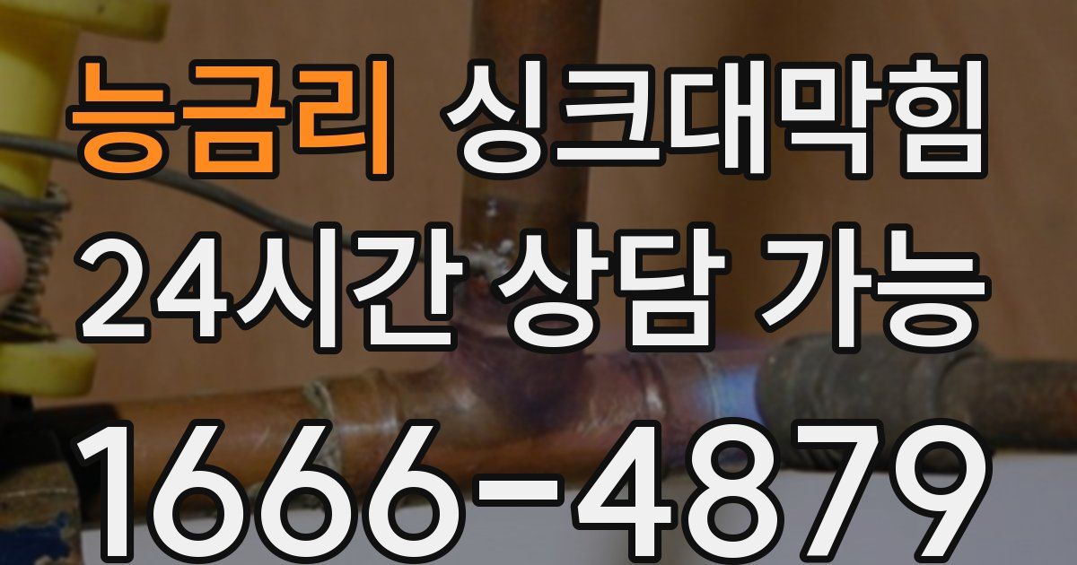 능금리 싱크대 뚫기