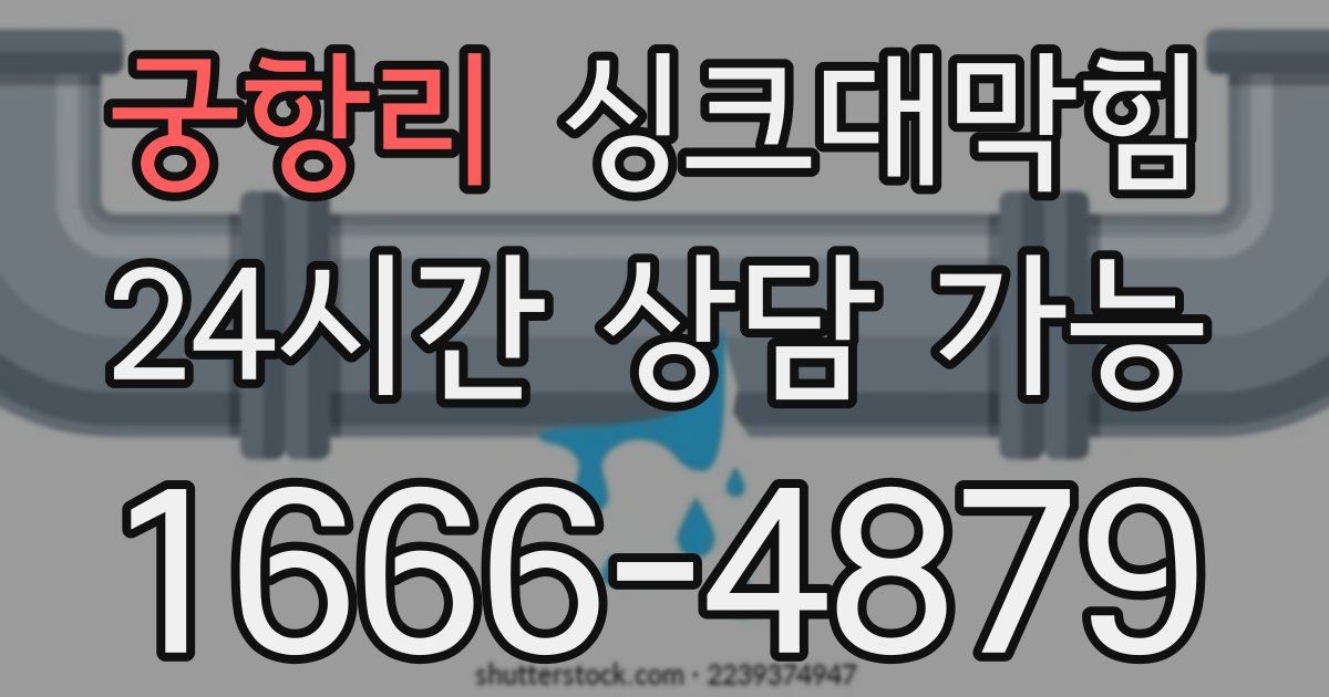궁항리 싱크대 뚫기