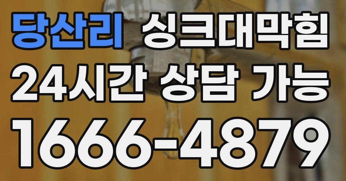 당산리 싱크대 뚫기