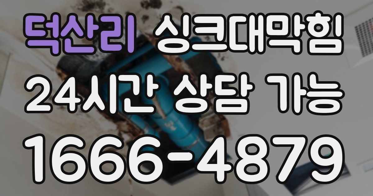 덕산리 싱크대 뚫기