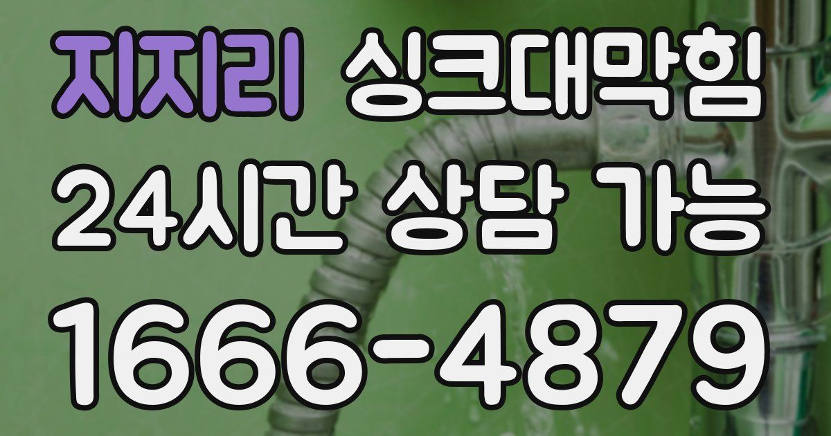 지지리 싱크대 뚫기