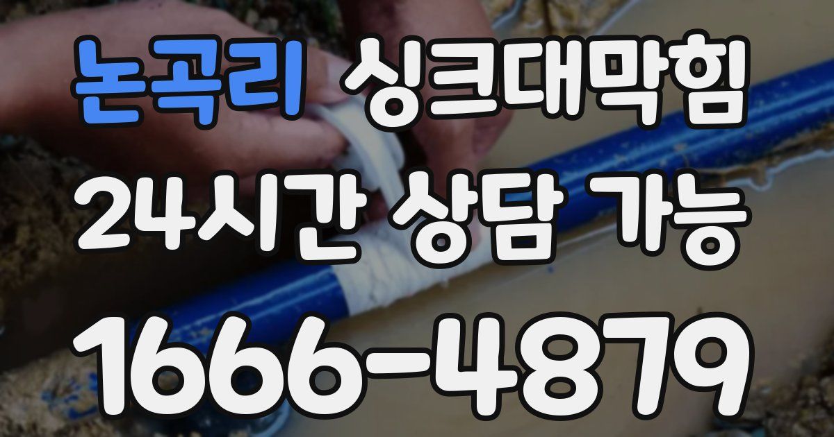 논곡리 싱크대 뚫기