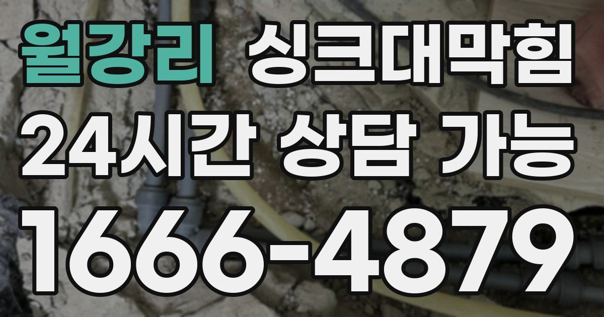 월강리 싱크대 뚫기