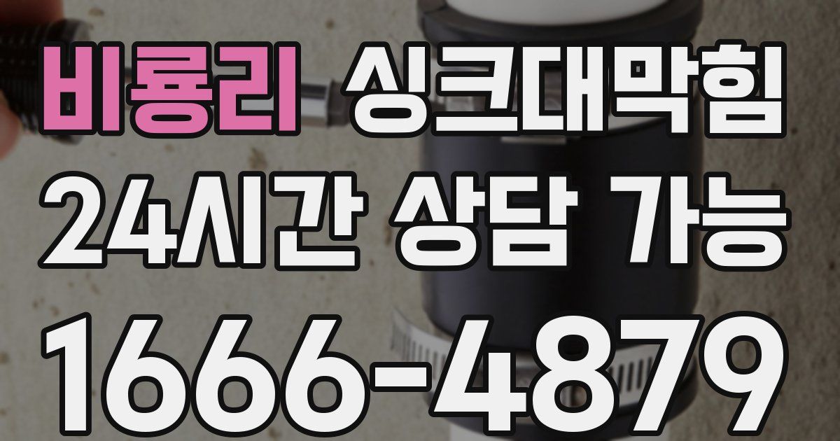 비룡리 싱크대 뚫기