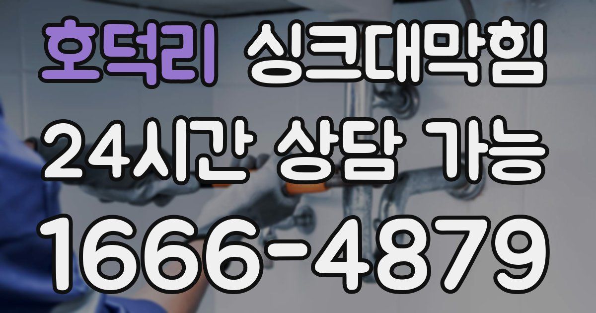 호덕리 싱크대 뚫기