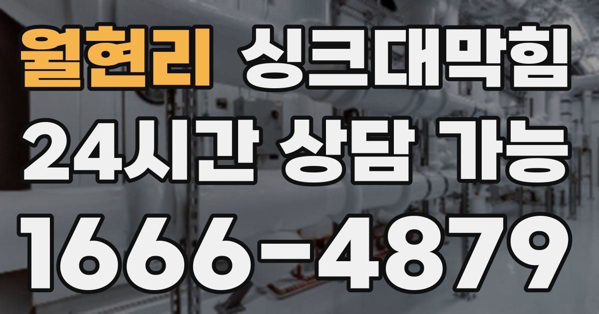 월현리 싱크대 뚫기