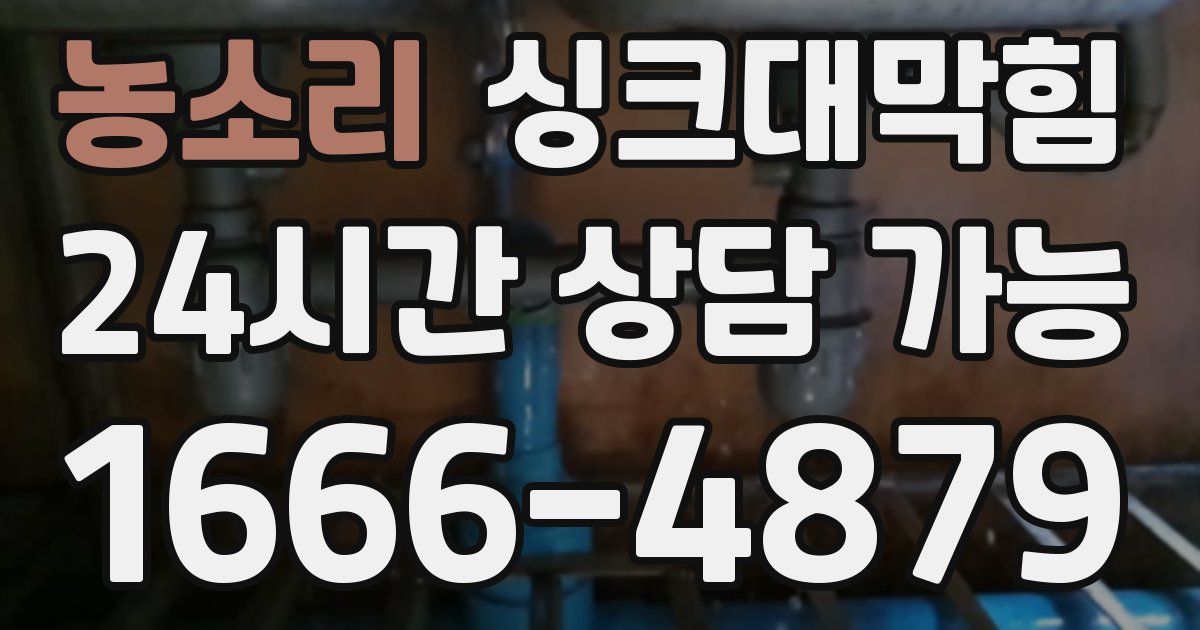 농소리 싱크대 뚫기
