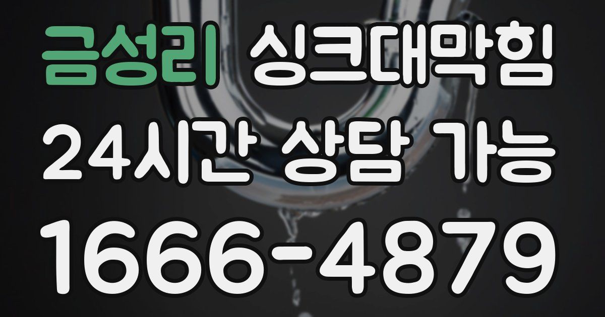 금성리 싱크대 뚫기