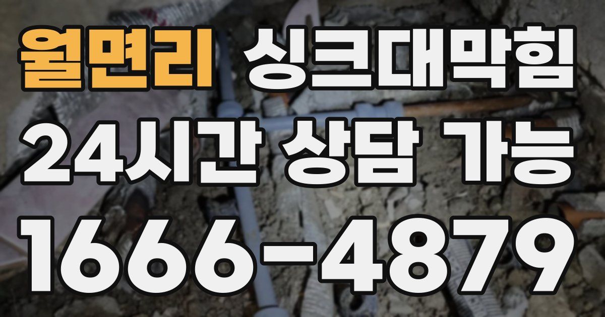 월면리 싱크대 뚫기