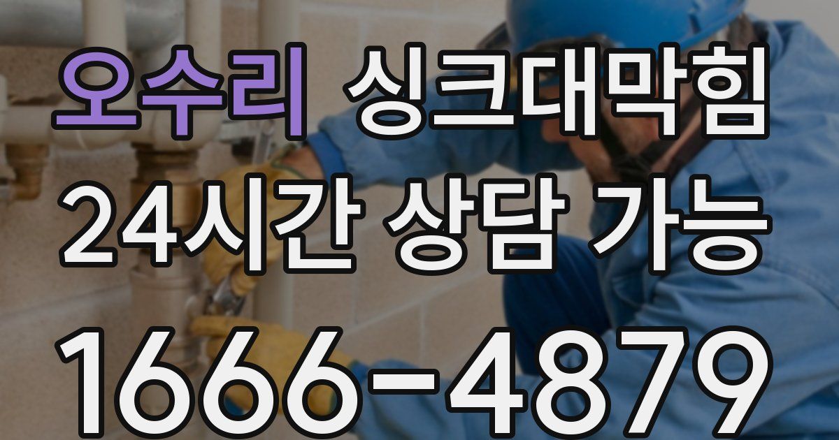 오수리 싱크대 뚫기