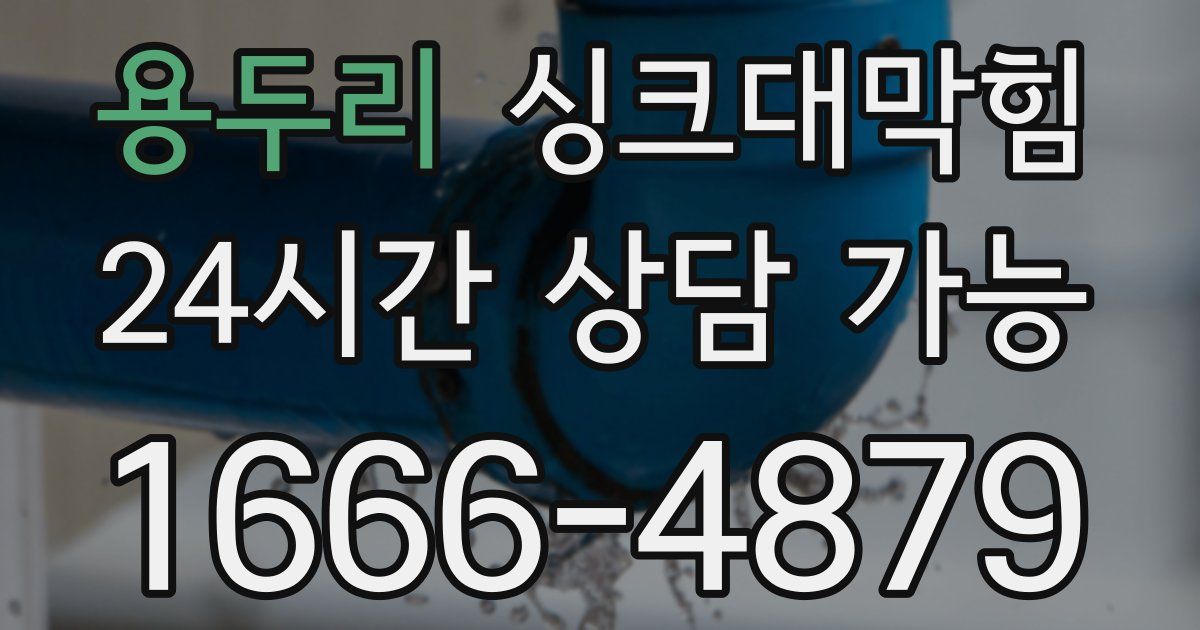 용두리 싱크대 뚫기