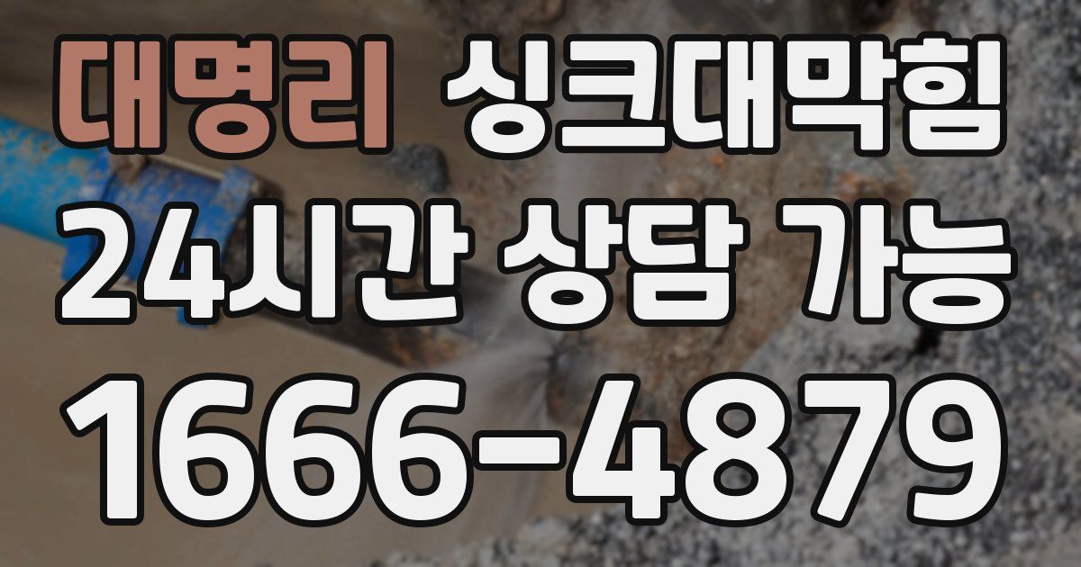 대명리 싱크대 뚫기