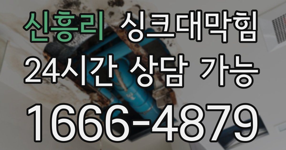신흥리 싱크대 뚫기