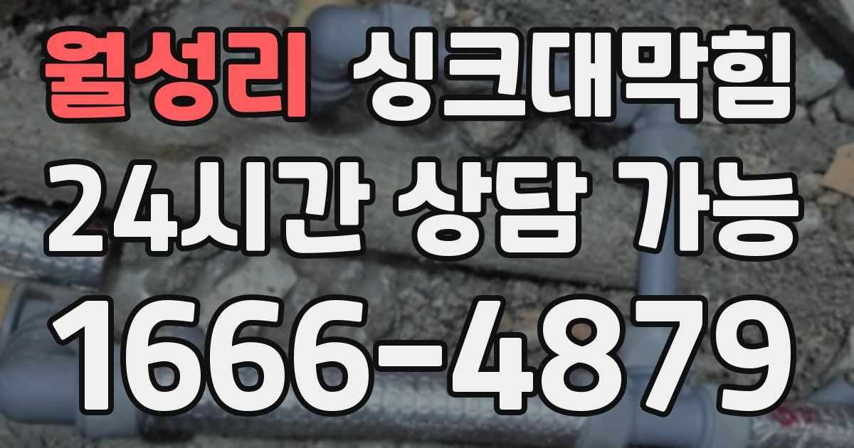 월성리 싱크대 뚫기