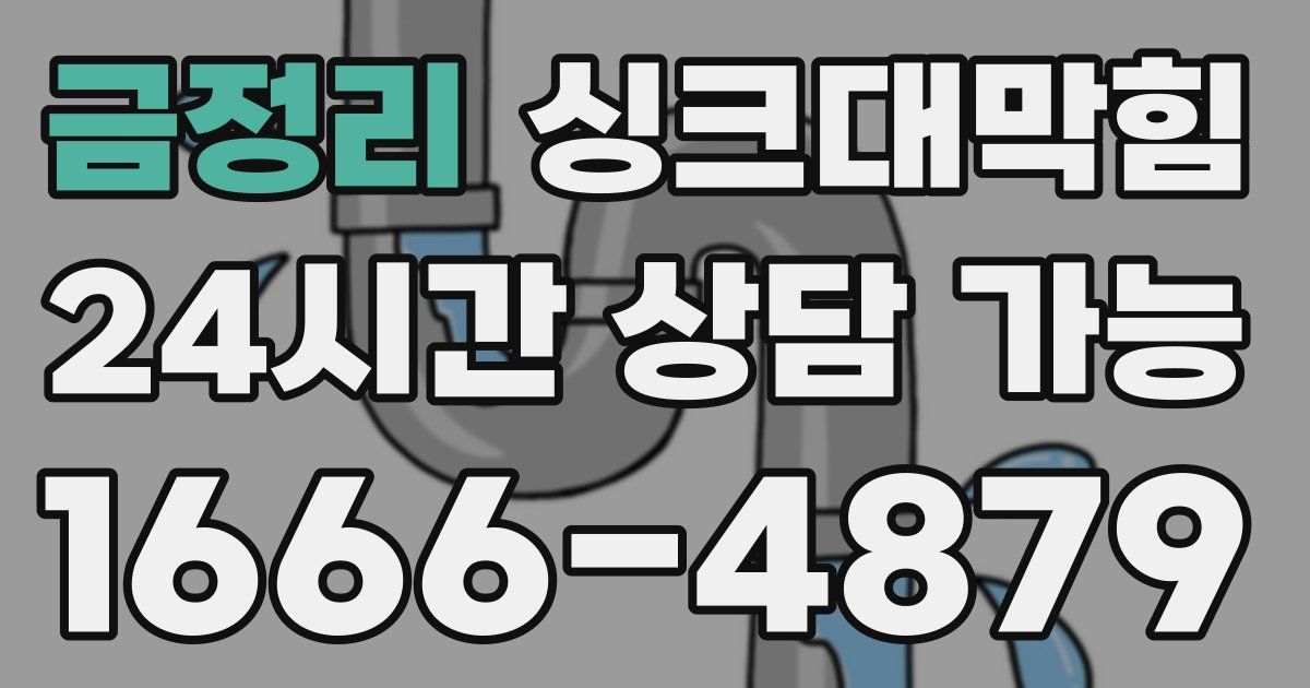 금정리 싱크대 뚫기