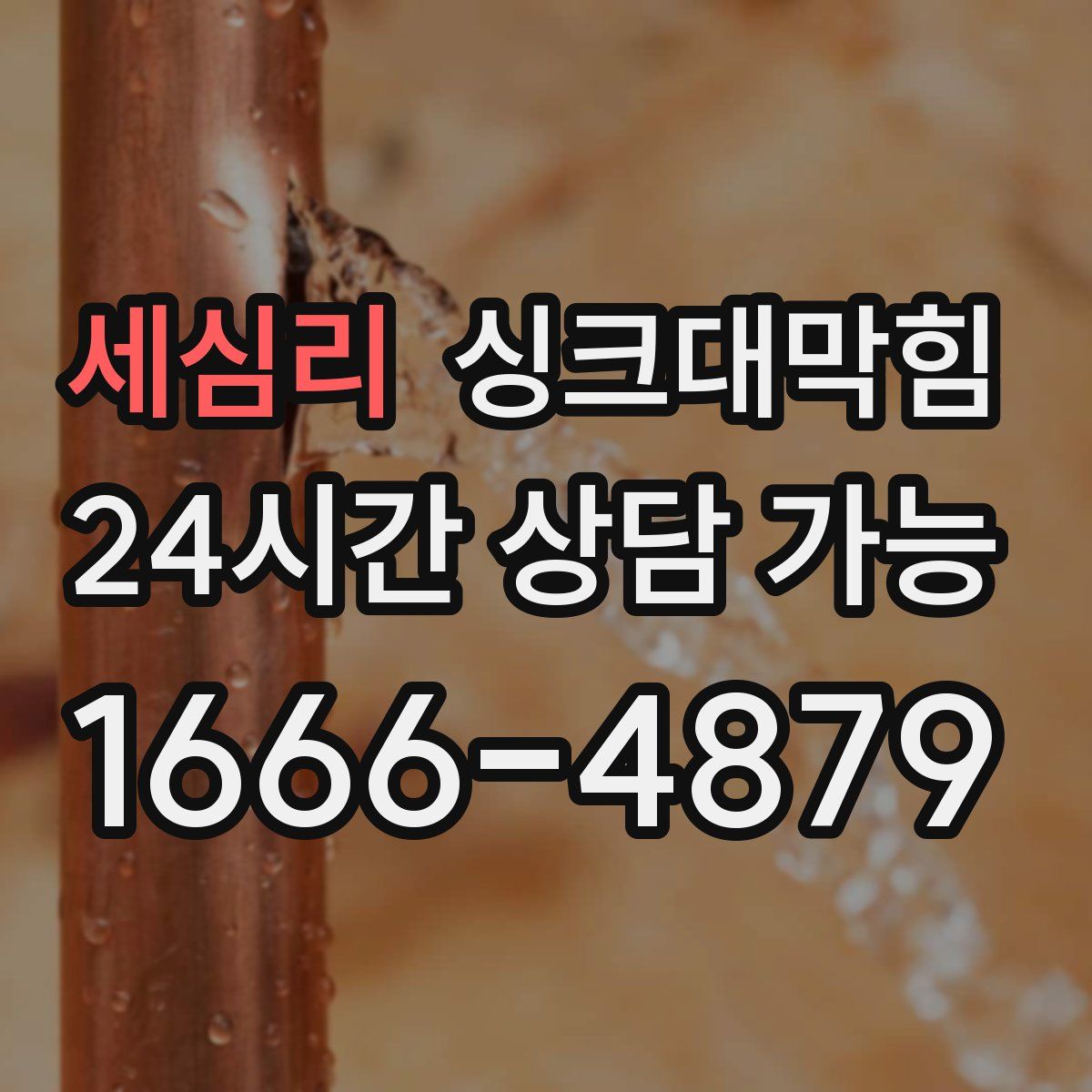 세심리 싱크대막힘