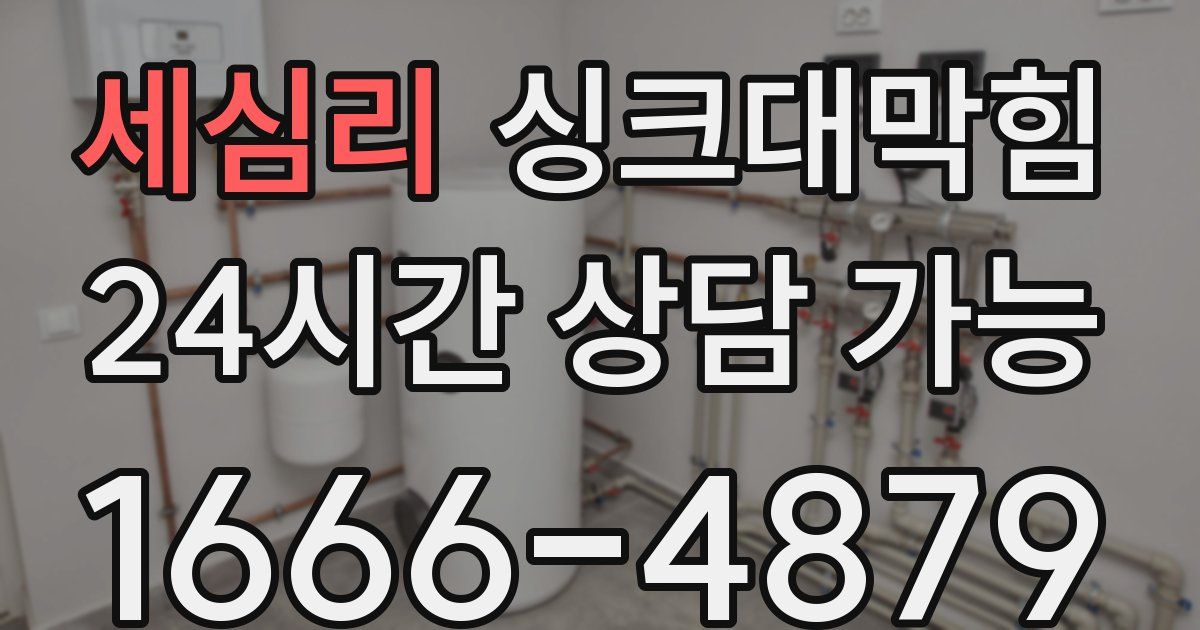 세심리 싱크대 뚫기