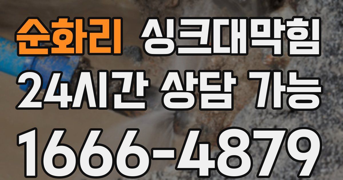 순화리 싱크대 뚫기