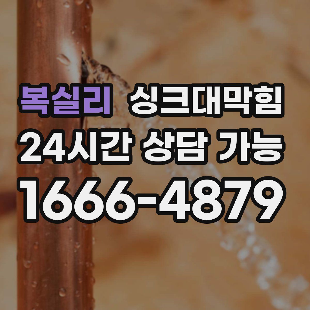 복실리 싱크대막힘