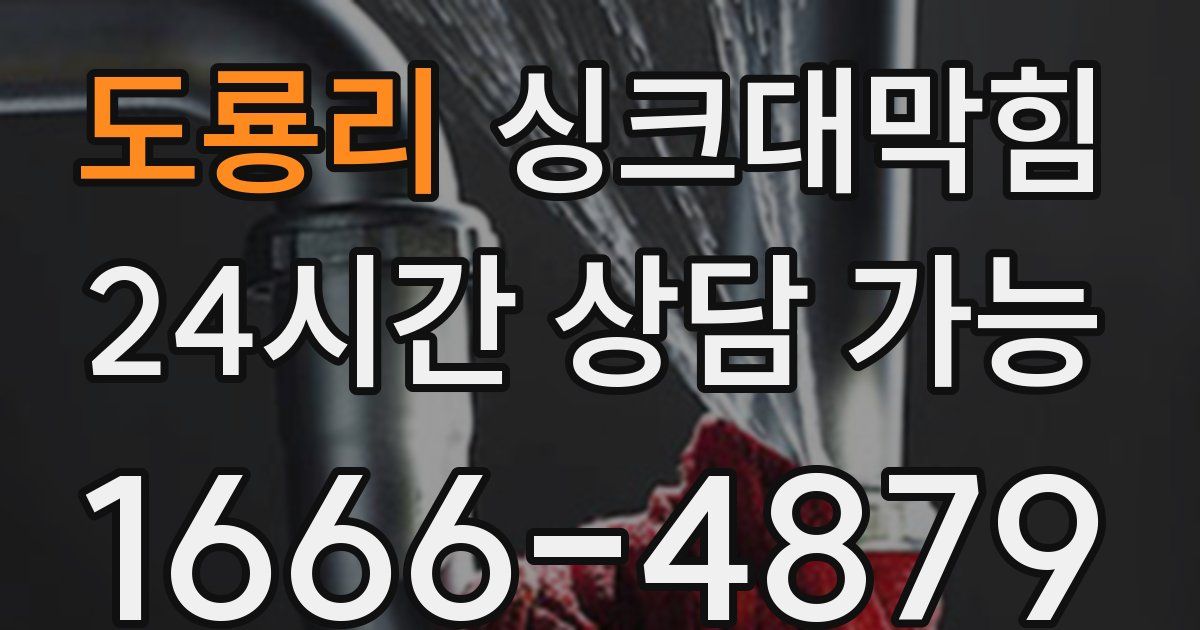 도룡리 싱크대 뚫기