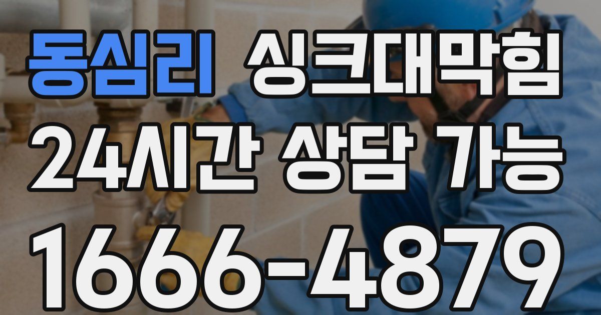 동심리 싱크대 뚫기