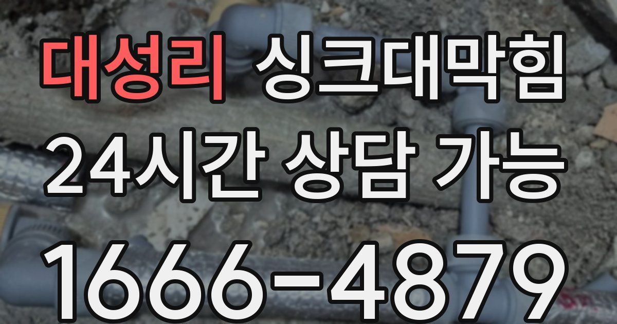 대성리 싱크대 뚫기