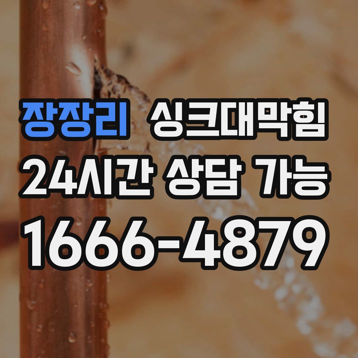 장장리 싱크대막힘