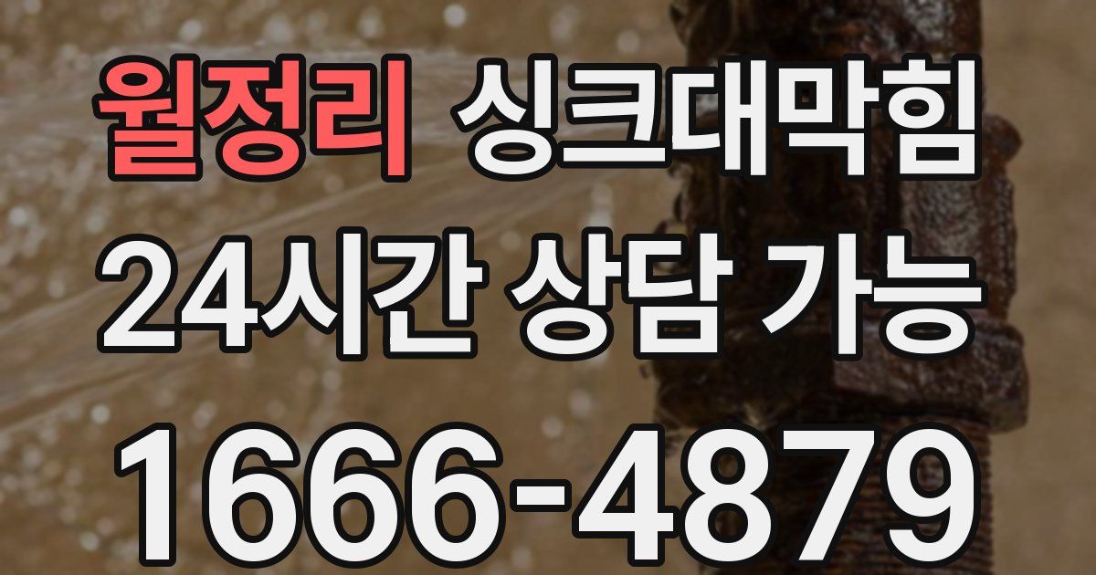 월정리 싱크대 뚫기