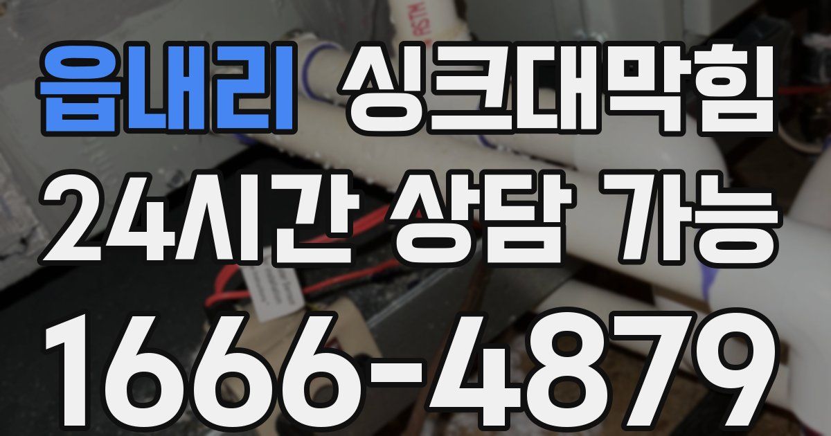 읍내리 싱크대 뚫기