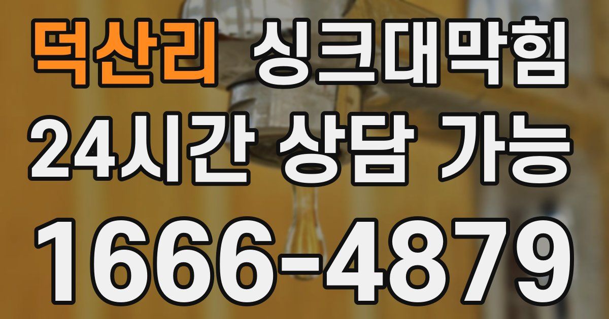덕산리 싱크대 뚫기