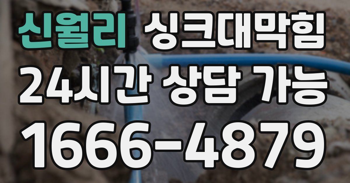 신월리 싱크대 뚫기