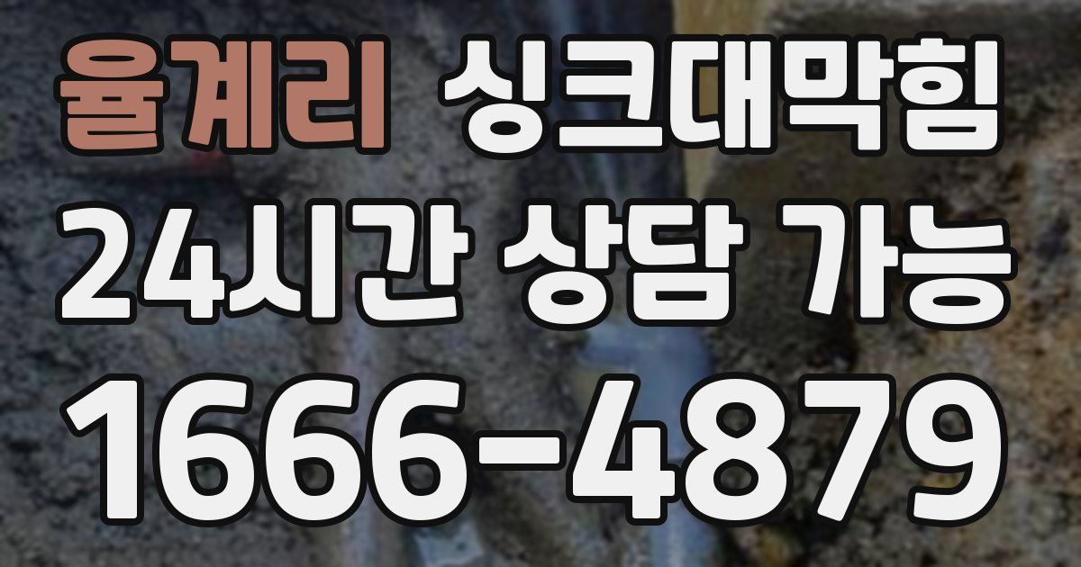 율계리 싱크대 뚫기